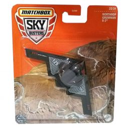 Mattel - Matchbox Skybusters Toy Metal Vehicles - NORTHROP GRUMMAN B-2 (Black, Red & Gray) GWM10