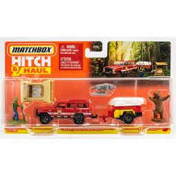 Matchbox Hitch & Haul Metal Vehicle - MBX OFF-ROAD [1988 Jeep Wagoneer with Trailer, Bear] HVP29