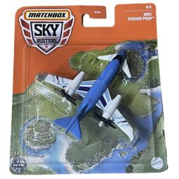 Mattel - Matchbox Skybusters Toy Metal Vehicles - MBX PUSHER PROP (Blue/White) HFX76