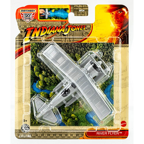 Mattel - Matchbox Skybusters Toy Metal Vehicles - RIVER FLYER (Indiana Jones)[Incl. Playmat] HVM41
