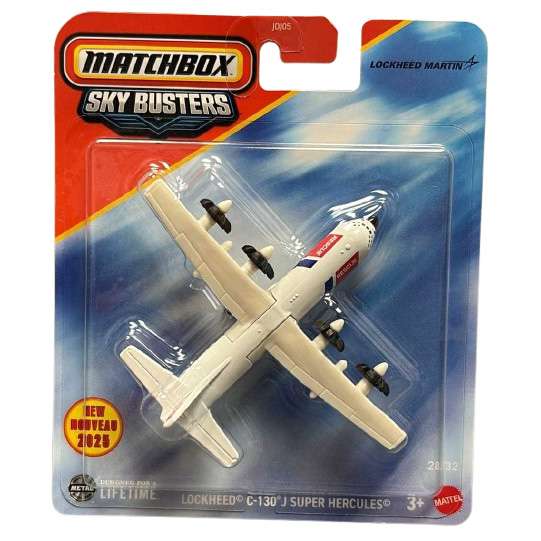 Mattel Matchbox Skybusters Toy Metal Vehicle - LOCKHEED C-130 J SUPER HERCULES [JCM90]