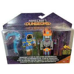 Mattel - Minecraft Dungeons Action Figures 2-PACK - STAX vs. SKELETON NECROMANCER (3.25 inch) GVL30