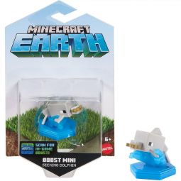 Mattel - Minecraft Earth Boost Mini Figure Pack - SEEKING DOLPHIN (In-Game Boost) GKT35