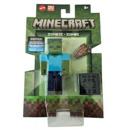 Mattel Minecraft Action Figure - ZOMBIE [Includes Rotten Flesh & Monster Spawner] JCN44