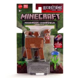 Mattel Minecraft Redstone Charged Action Figure - MOOSHROOM [Includes Blue Flower]