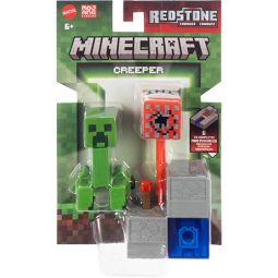 Mattel Minecraft Redstone Charged Action Figure - CREEPER [Includes TNT Block]
