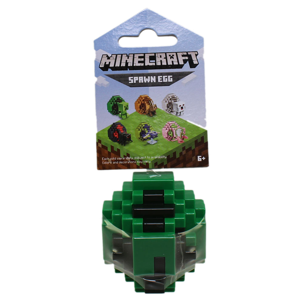 Mattel - Minecraft Spawn Egg with Mini Figure Inside S2 - CREEPER (Green Egg)(2 inch)