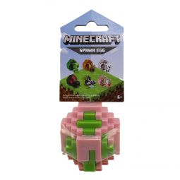 Mattel - Minecraft Spawn Egg with Mini Figure Inside S2 - ZOMBIE PIGMAN (Pink & Green Egg)(2 inch)