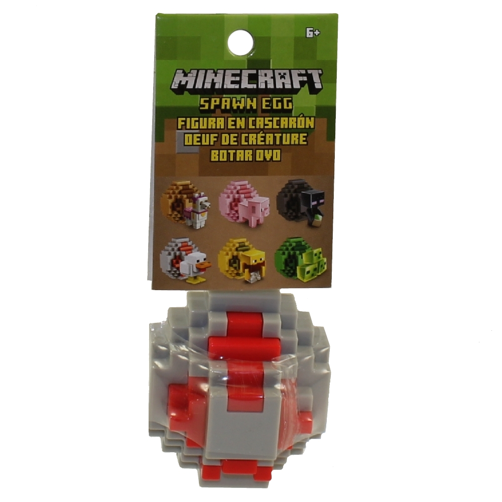 Mattel - Minecraft Spawn Egg with Mini Figure Inside - DUCK (Gray & Red Egg)(2 inch)