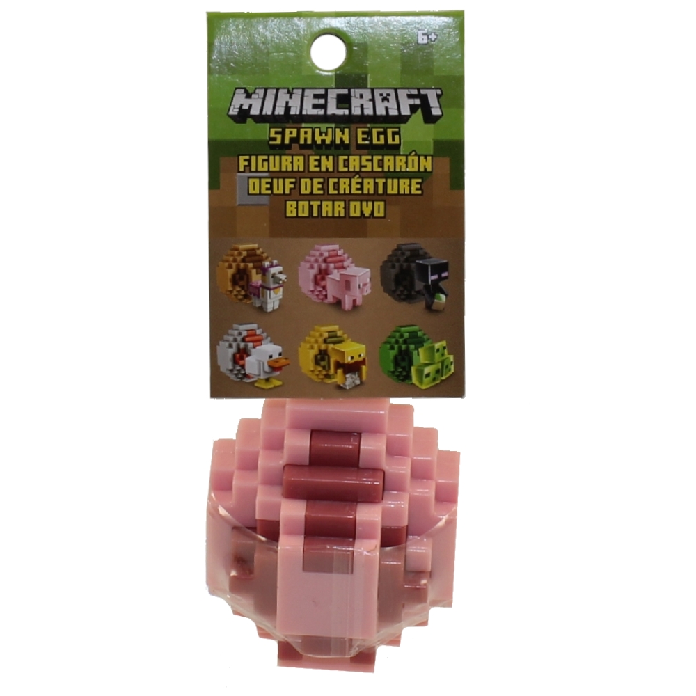 Mattel - Minecraft Spawn Egg with Mini Figure Inside - PIG (Pink Egg)(2 inch)