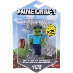 Mattel - Minecraft Craft-A-Block Action Figure - ZOMBIE (3.5 inch) GTP12