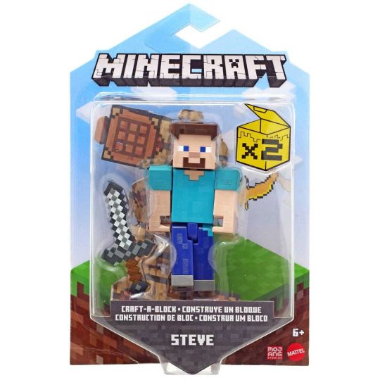 Minecraft Craft-a-Block 2-Pk Figures, Character Figures Based on