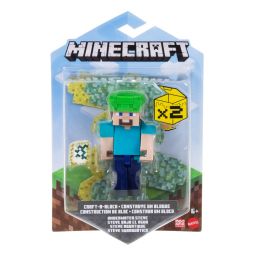 Mattel - Minecraft Craft-A-Block Action Figure - UNDERWATER STEVE (3.5 inch) GTP21