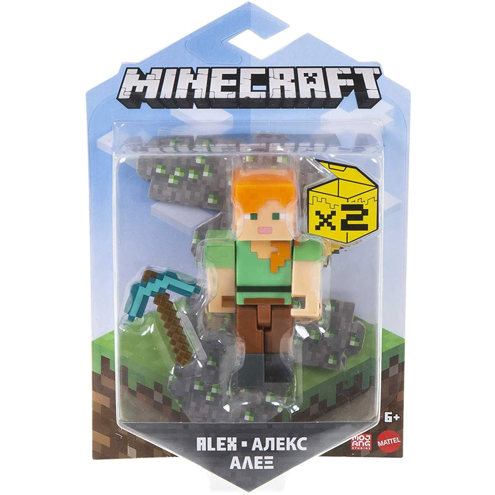 Mattel - Minecraft Craft-A-Block Action Figure - ALEX (3.5 inch) GTT49