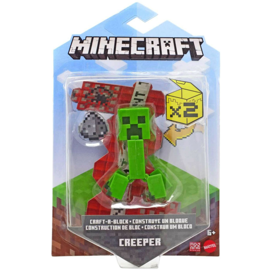 Mattel - Minecraft Craft-A-Block Action Figure - CREEPER (3.5 inch) GTT45