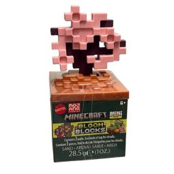 Mattel Minecraft Mini Mode - Bloom Blocks S2 - CHERRY BLOSSOM (Creeper)[1 Plant, Sand & 1 Figure]