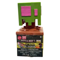 Mattel Minecraft Mini Mode - Bloom Blocks - AZALEA (Axolotl)[1 Plant, Sand & 1 Figure]