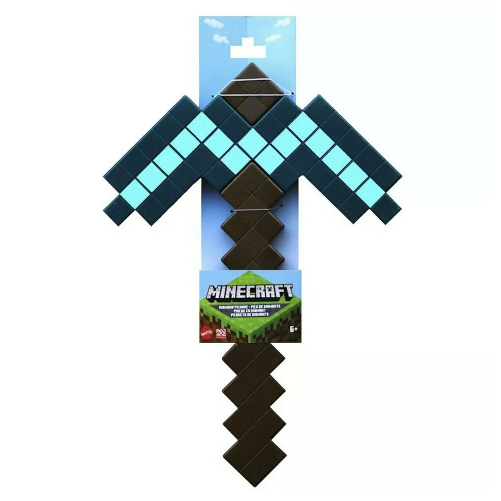 Mattel - Minecraft Role Play Weapon - DIAMOND PICKAXE (13 inch) FVH24
