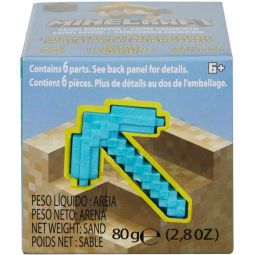 Mattel - Minecraft Mini Mining Moldable Sand Set - PICKAXE (1 Figure, 1 Box, 2 Mold Pieces & More)