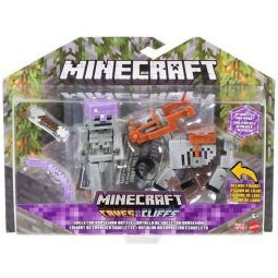 Mattel - Minecraft: Caves & Cliffs Action Figure Set - SKELETON HORSEMAN BATTLE (GTT55)
