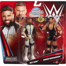 Mattel - WWE Main Event Showdown Figure Set - JEY USO VS. BRON BREAKKER [Series #25]