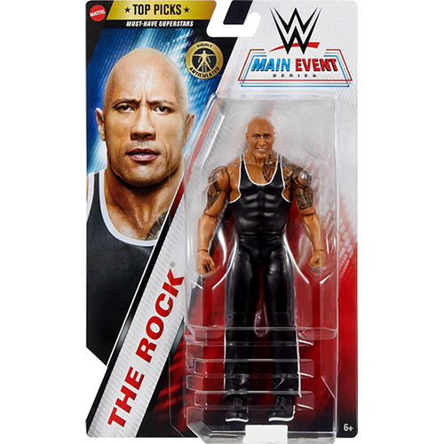 Mattel - WWE Top Picks [Main Event Series] Posable Action Figure - THE ROCK (6 inch) JCV64