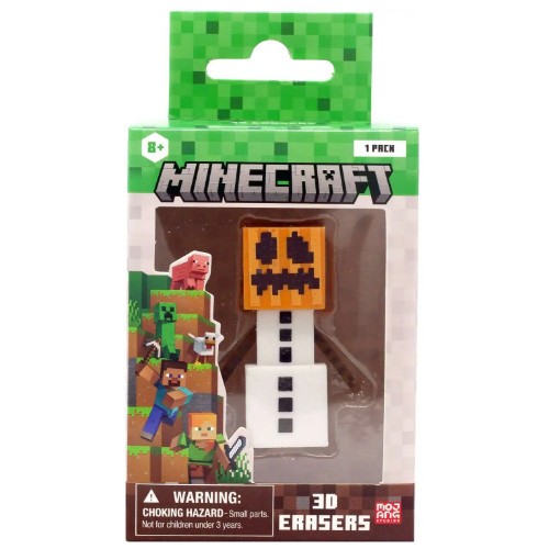 Minecraft 3D Eraser - SNOW GOLEM [2.25 inch]
