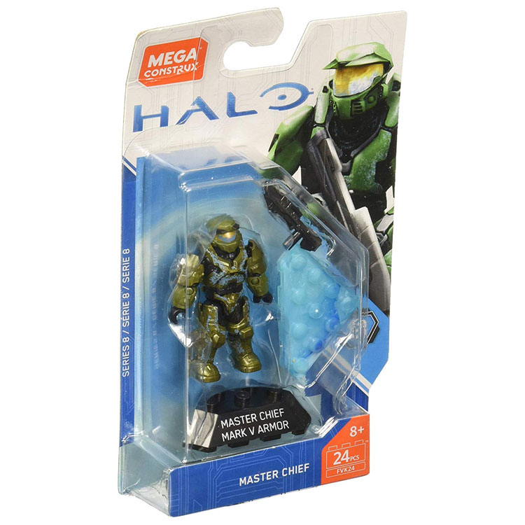 MEGA Construx - Halo Heroes Series 8 Micro Action Figure Set - MASTER CHIEF (Mark V Armor)(24 Pieces