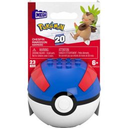 MEGA Pokemon Pokeball Set S20 - CHESPIN in Great Ball (23 Pieces) HWR20