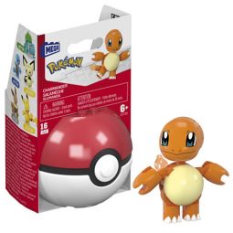 MEGA - Pokemon Pokeball Evergreen S4 Set - CHARMANDER in Poke Ball (16 Pieces) JCT35