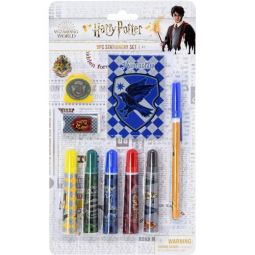 Monogram - Harry Potter 9 Piece STATIONERY SET (1 Pen, 1 Eraser, 1 Clip, 1 Notebook & 5 Markers)