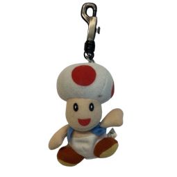 Nintendo 64 Plush Stuffed Beanbag Keychain Clip - TOAD [3.5 inch]