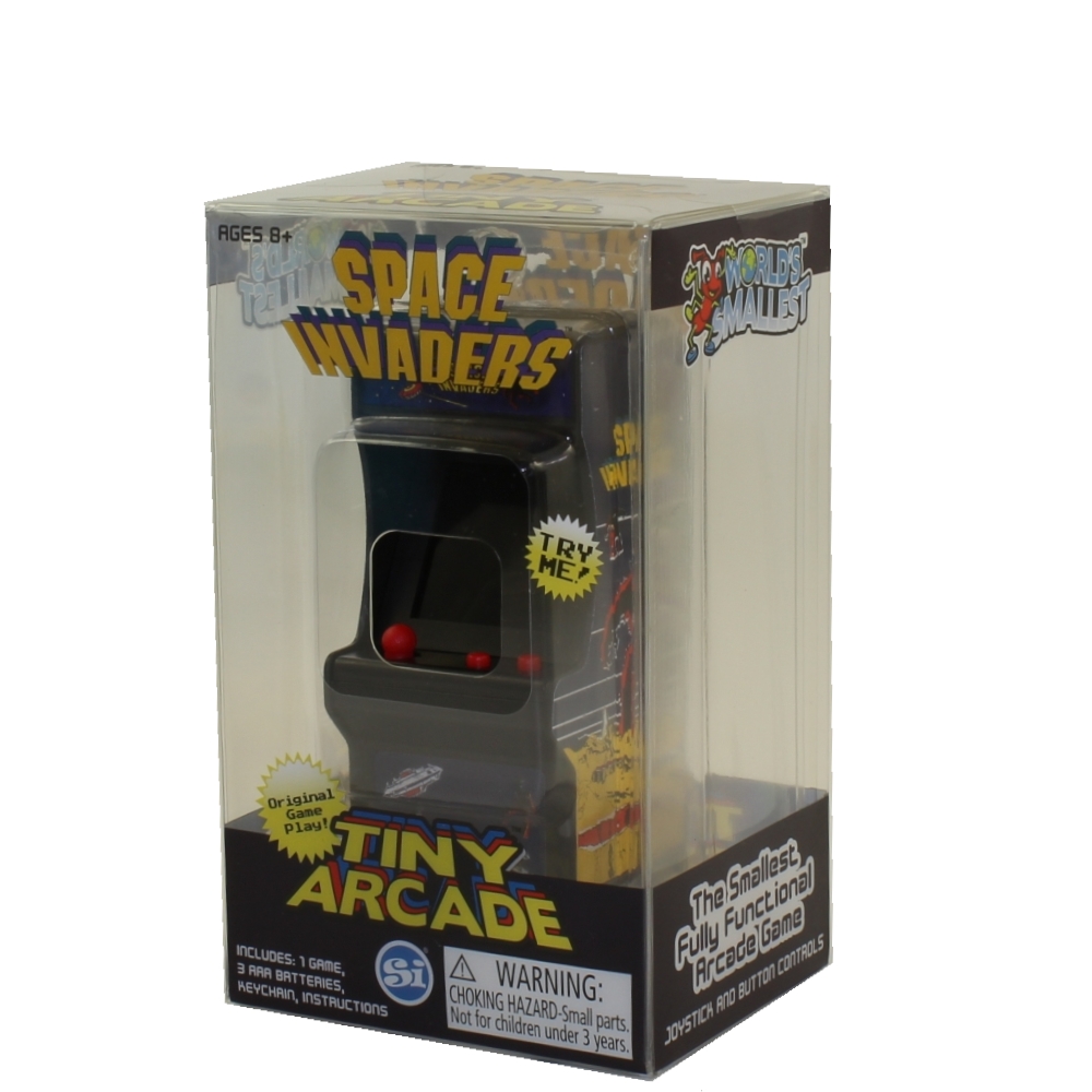 Super Impulse - Tiny Arcade Cabinet Keychain - SPACE INVADERS (Batteries Included)