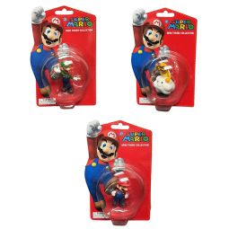 Super Mario Mini Figure Collection SET #3 - SET OF 3 [Lakitu, Mario & Luigi]