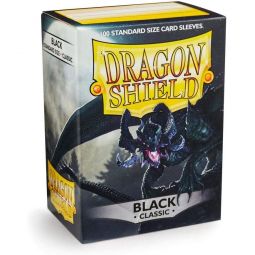 Trading Card Supplies - Dragon Shield Sleeves Box - BLACK (Classic)(Standard Size - 100 Count)