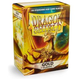 Trading Card Supplies - Dragon Shield Sleeves Box - GOLD (Classic)(Standard Size - 100 Count)
