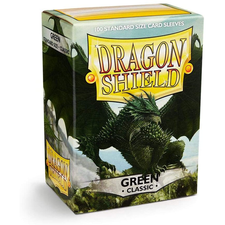 Trading Card Supplies - Dragon Shield Sleeves Box - GREEN (Classic)(Standard Size - 100 Count)