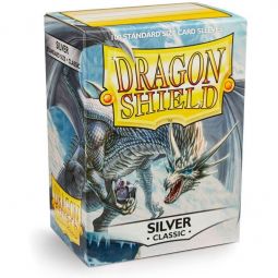 Trading Card Supplies - Dragon Shield Sleeves Box - SILVER (Classic)(Standard Size - 100 Count)