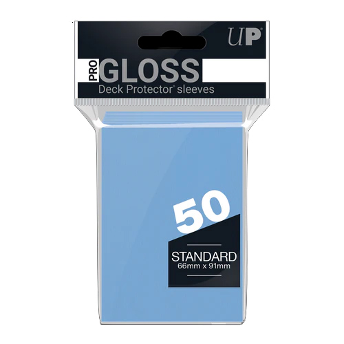 Ultra Pro Gloss Light Blue Standard Deck Protector Sleeves (50) Ultra Pro Gloss Light Blue Standard Deck Protector Sleeves (50)