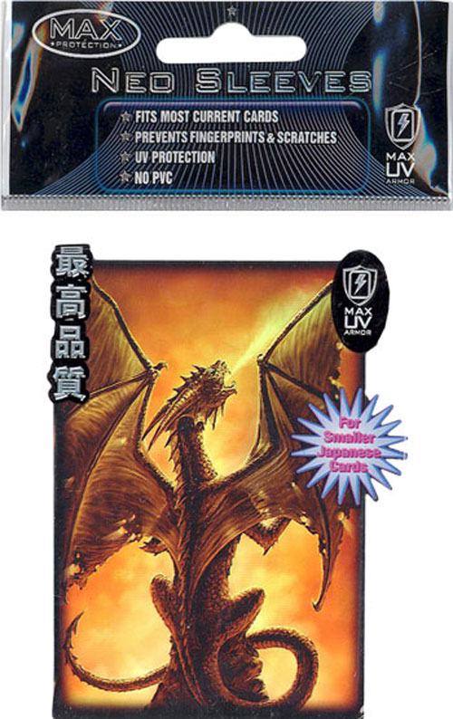 Trading Card Supplies - Max Neo DECK PROTECTORS - FIRE BREATHER (50 pack - Small Size)