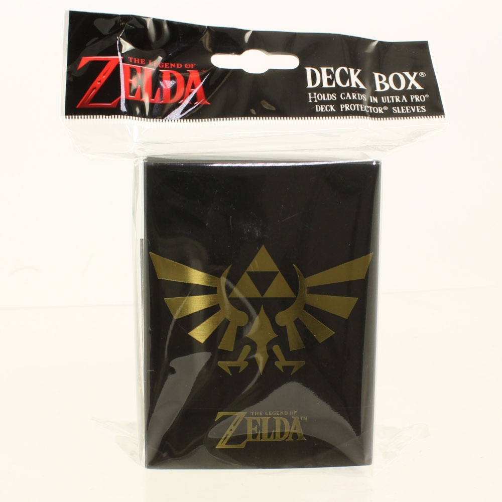 Trading Card Supplies - Legend of Zelda Deck Box - BLACK & GOLD CREST