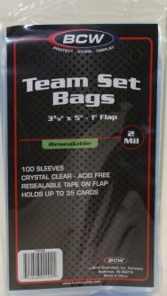 Trading Card Supplies - TEAM BAGS ( 1000 Resealable Plastic Card Bags - 10 Packs )
