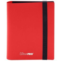 Trading Card Supplies - Ultra Pro Eclipse 2-Pocket PRO-Binder Portfolio - APPLE RED (Holds 80 Cards)