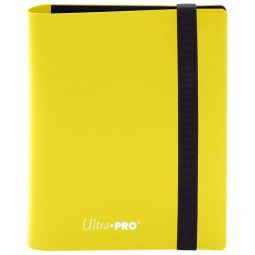 Trading Card Supplies - Ultra Pro Eclipse 2-Pocket PRO-Binder - LEMON YELLOW (Holds 80 Cards)