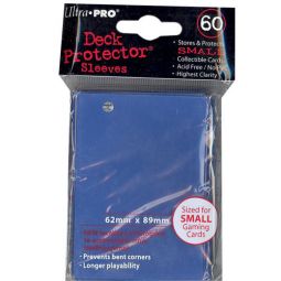 Trading Card Supplies - Ultra Pro DECK PROTECTORS - BLUE (60 pack - Small Size) Trading Card Supplies - Ultra Pro DECK PROTECTORS - BLUE (60 pack - Small Size)