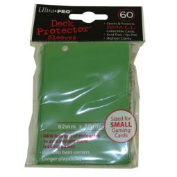 Trading Card Supplies - Ultra Pro DECK PROTECTORS - GREEN (60 pack - Small Size)