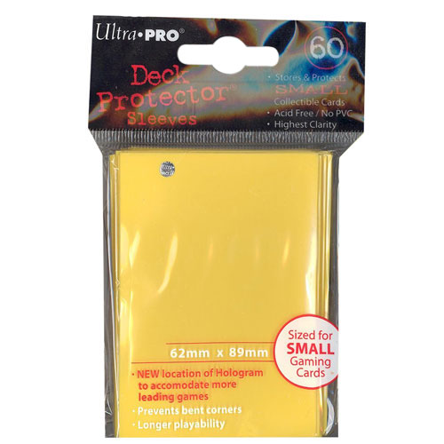Trading Card Supplies - Ultra Pro DECK PROTECTORS - YELLOW (60 pack - Small Size)