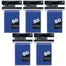 Trading Card Supplies - Ultra Pro DECK PROTECTORS - BLUE (Lot of 5 - 250 Sleeves Total)(Standard)