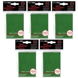 Trading Card Supplies - Ultra Pro DECK PROTECTORS - GREEN (Lot of 5 - 250 Sleeves Total)(Standard)