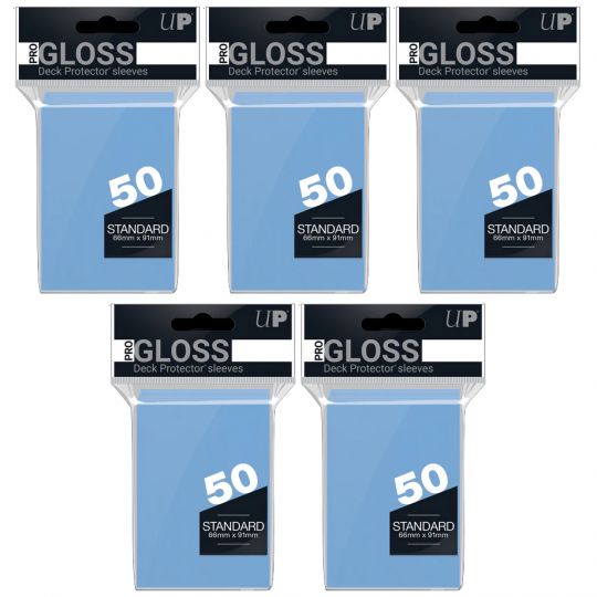 Trading Card Supplies - Ultra Pro DECK PROTECTORS - LIGHT BLUE (Lot of 5 -  250 Sleeves)(Standard)